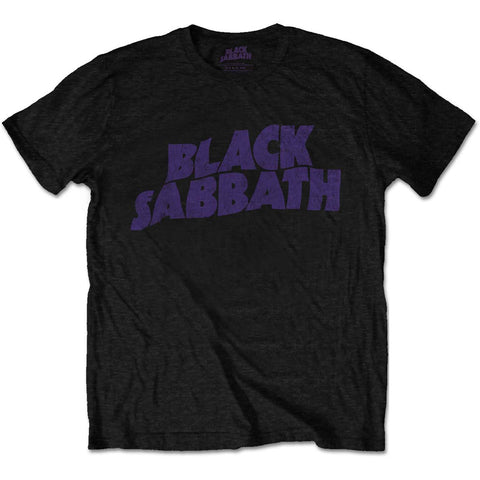Black Sabbath : Black Wavy Logo (black)
